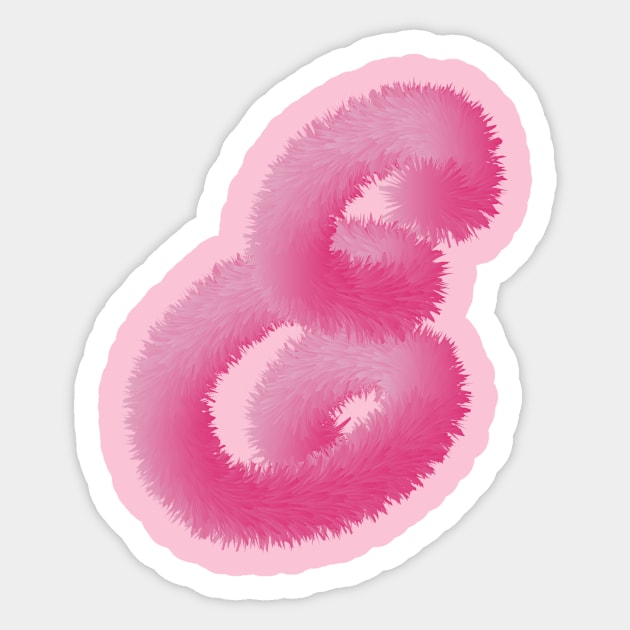 E Pink Animal Initials Sticker by desingmari